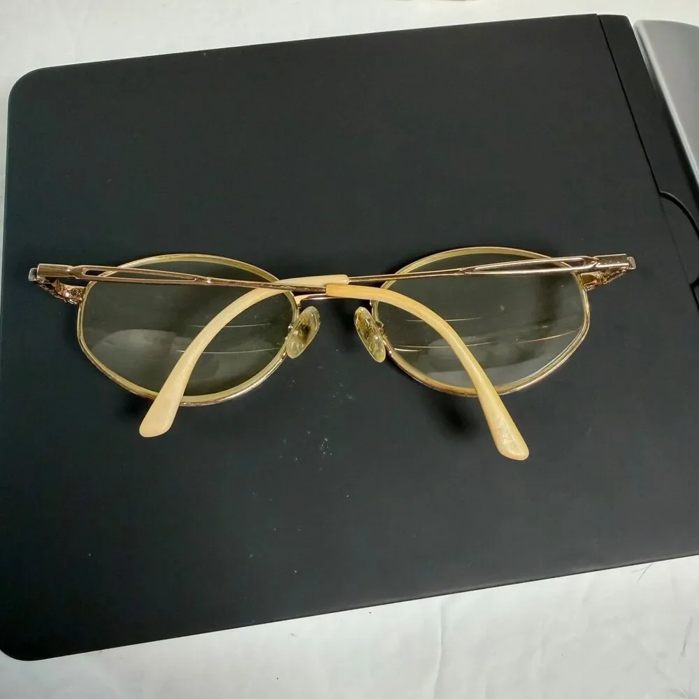 Vintage Safilo Emozioni 4238 WL47 Eyeglass Frames 51-18-130 Gold Tortoise Italy